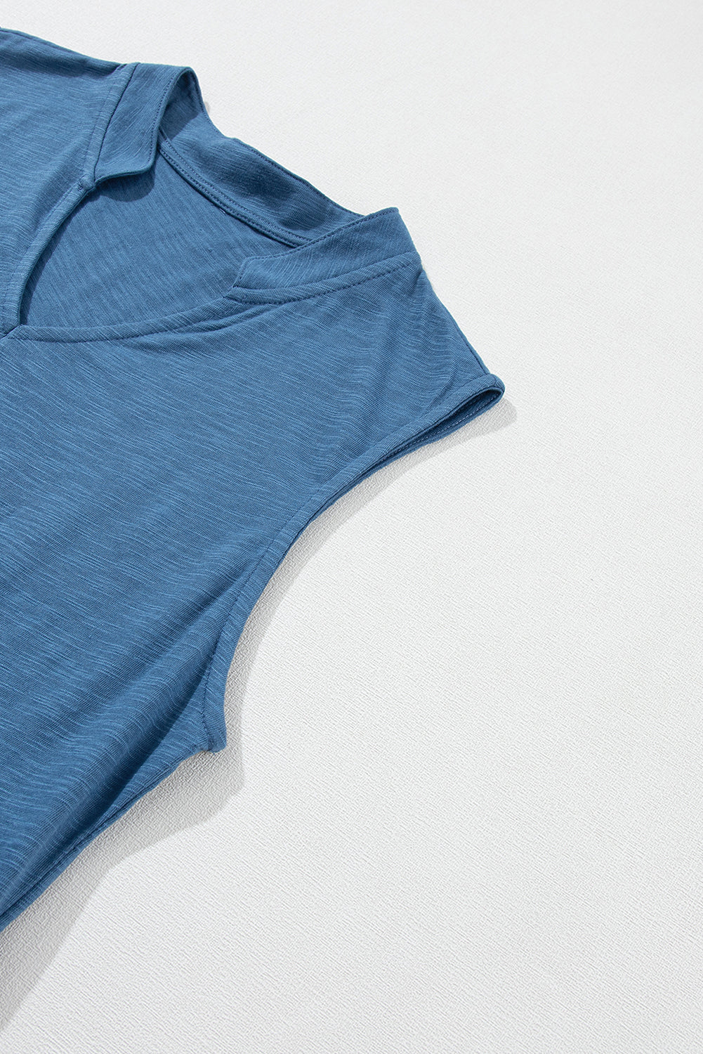 Split V Neck Tiered Flowy Sleeveless Dress