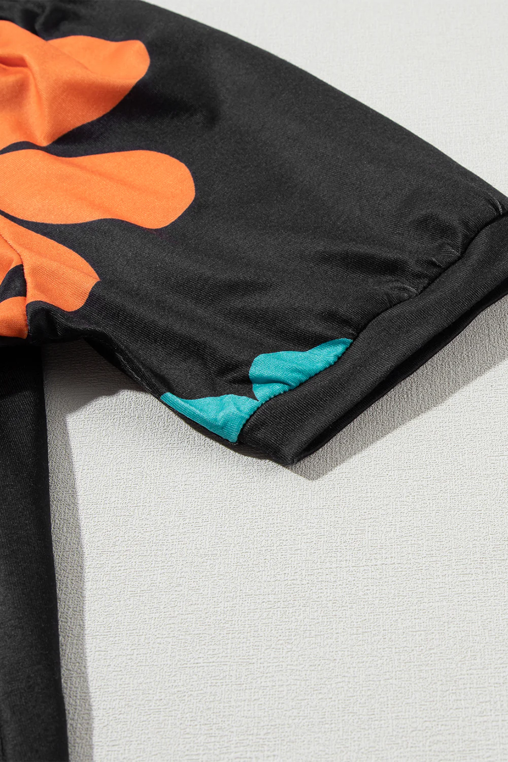 Flower Print Bubble Sleeve Tee