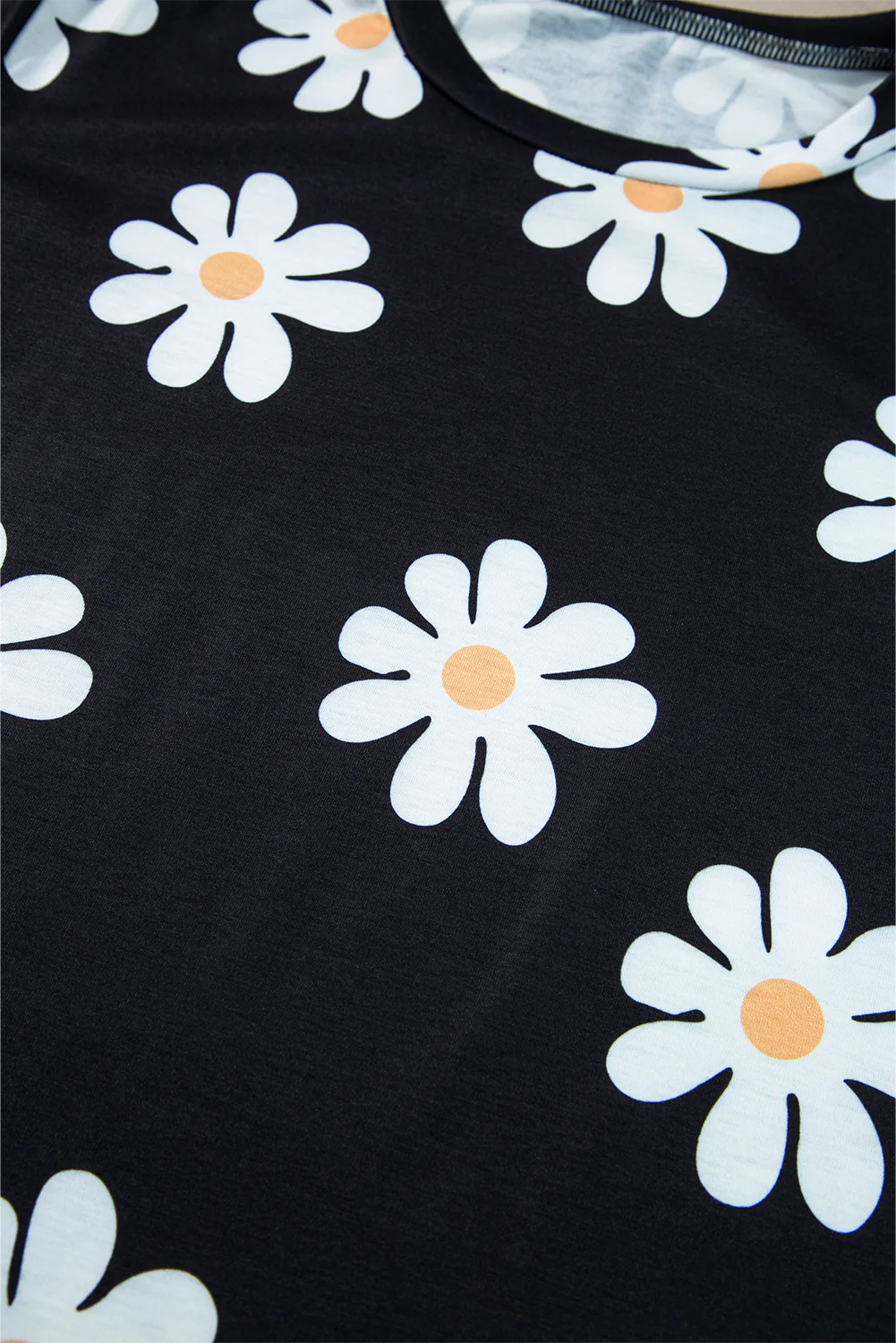 Daisy Printed Crewneck T Shirt