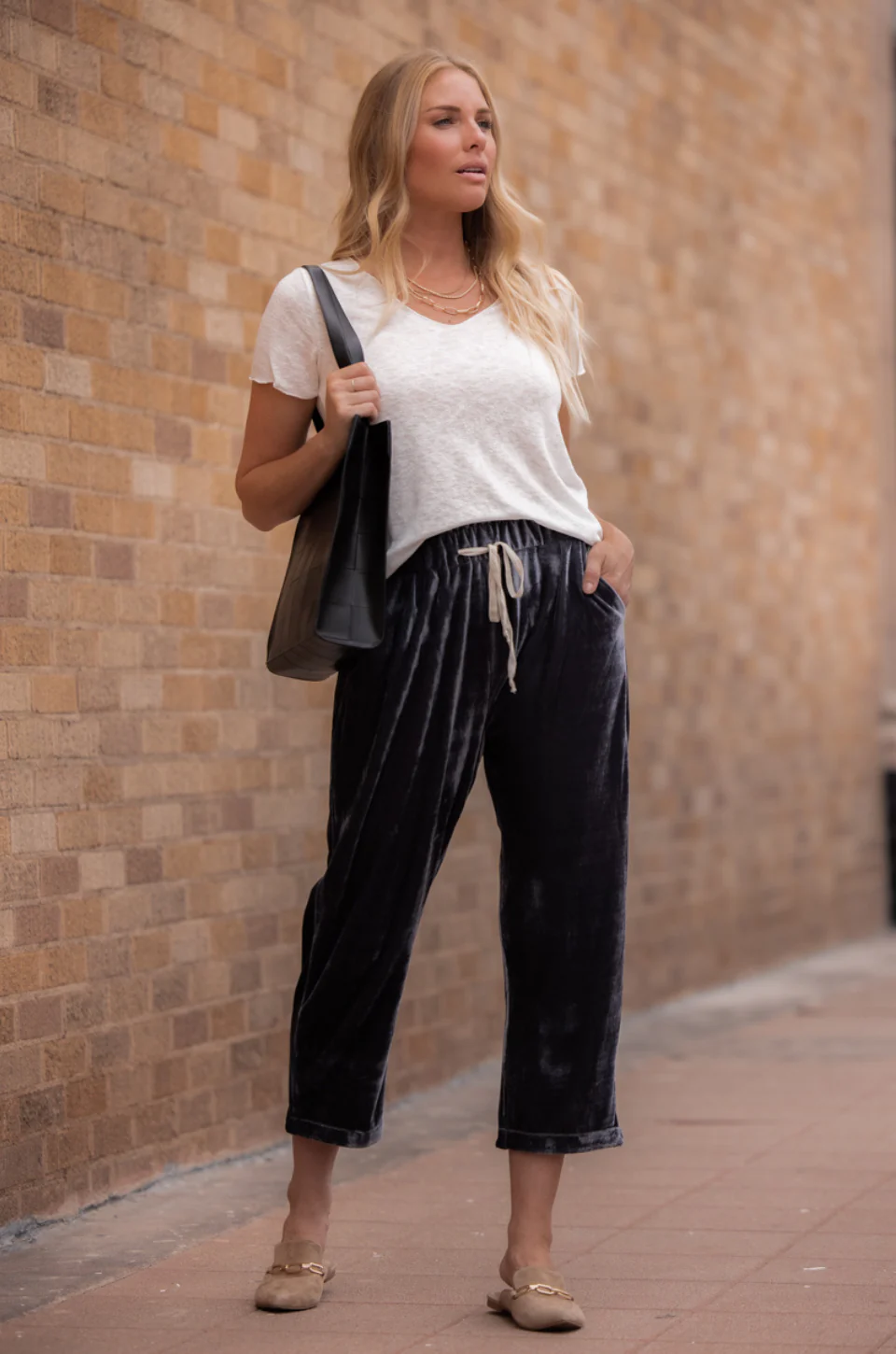 Elastic Waist Breathable Pants Velvet