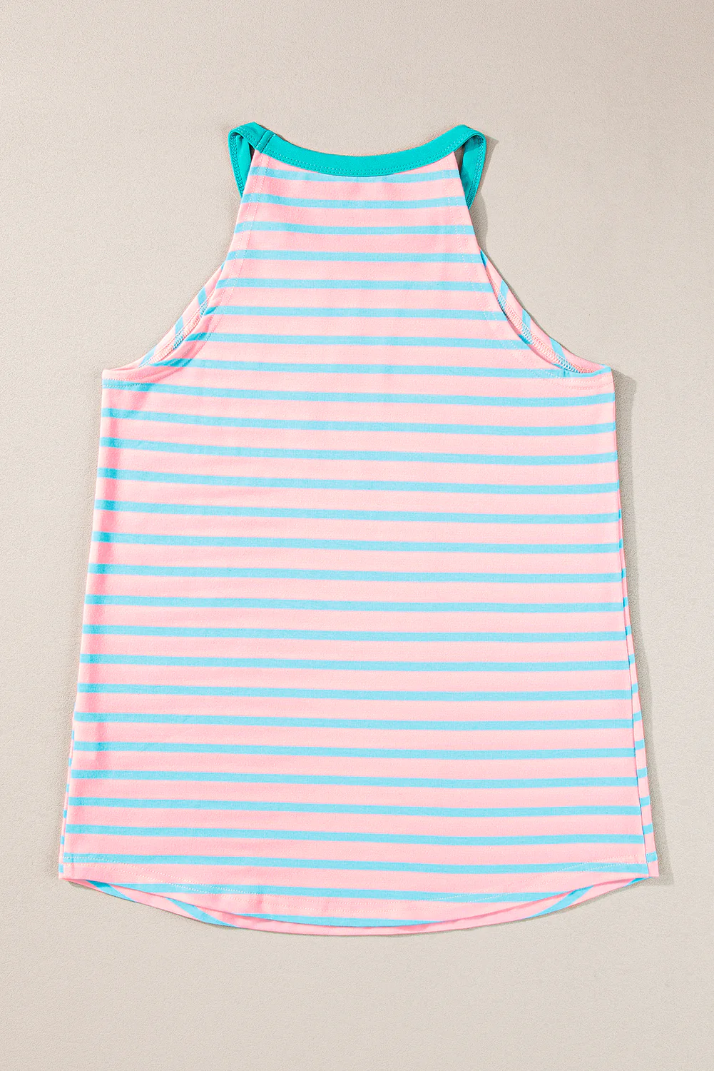 Stripe Round Neck Tank Top