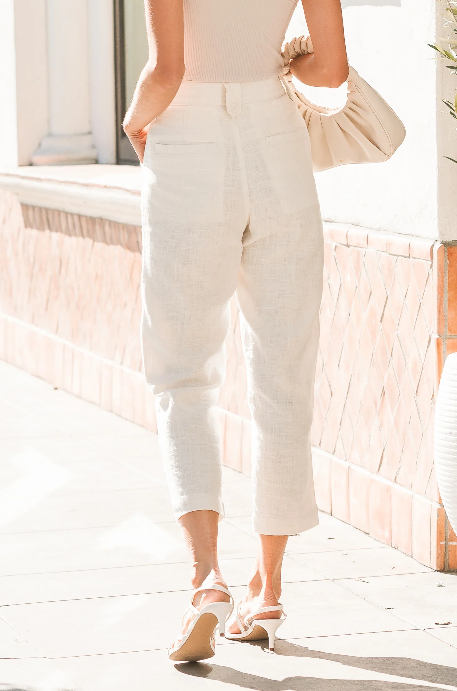 The Montauk Linen Patch Pocket Boyfriend Pant