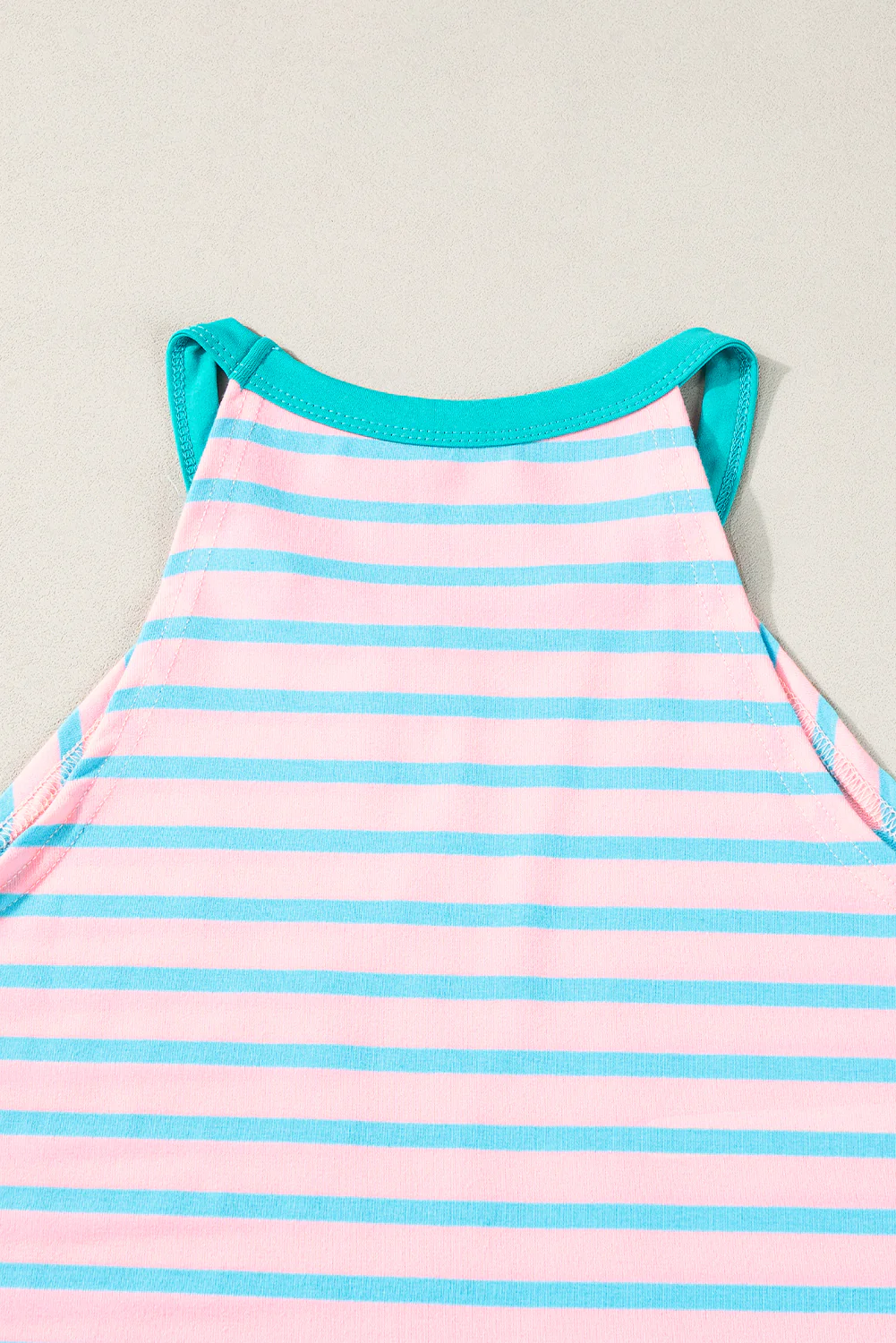 Stripe Round Neck Tank Top