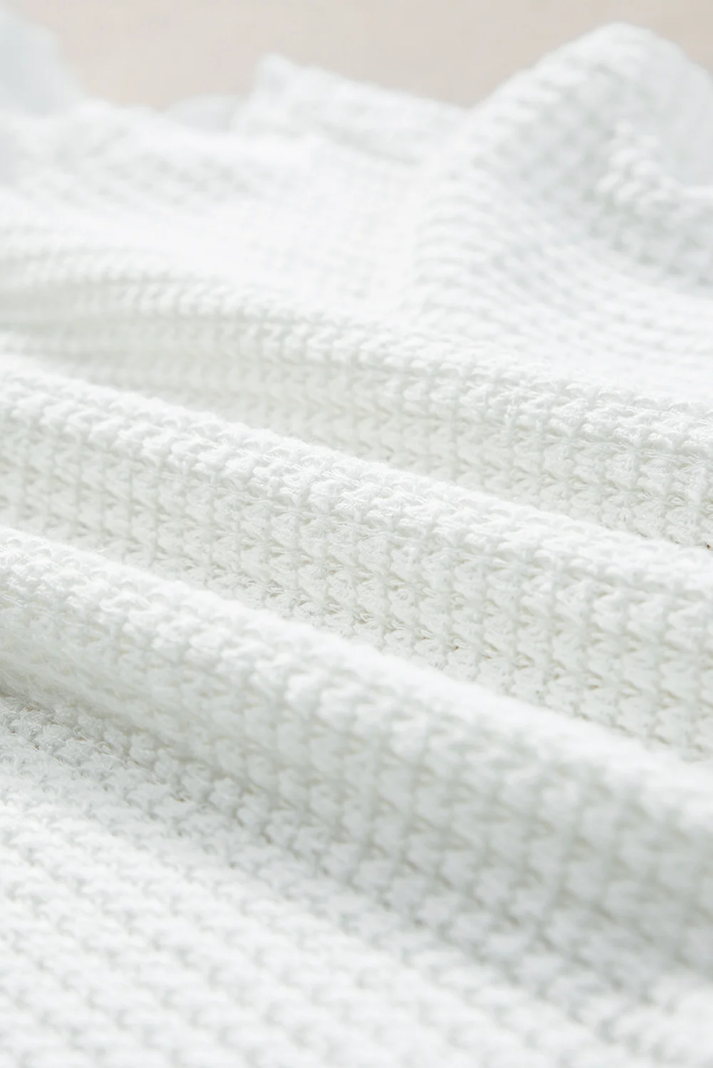 Scoop Neck Waffle Knit Flowy Vest