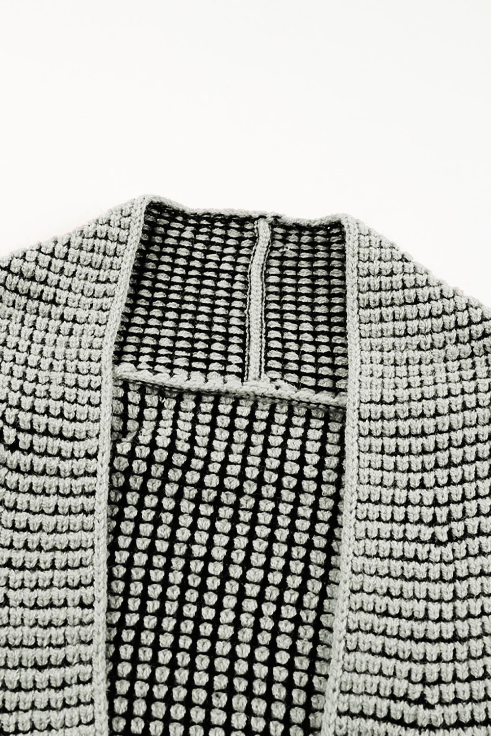Textured Knit Pocketed Duster Cardigan