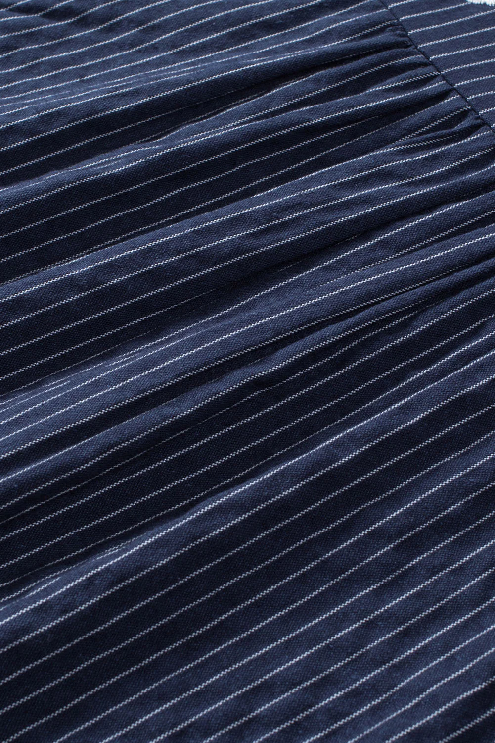 Gray Embroidered Striped Print Sleeveless Mini Dress