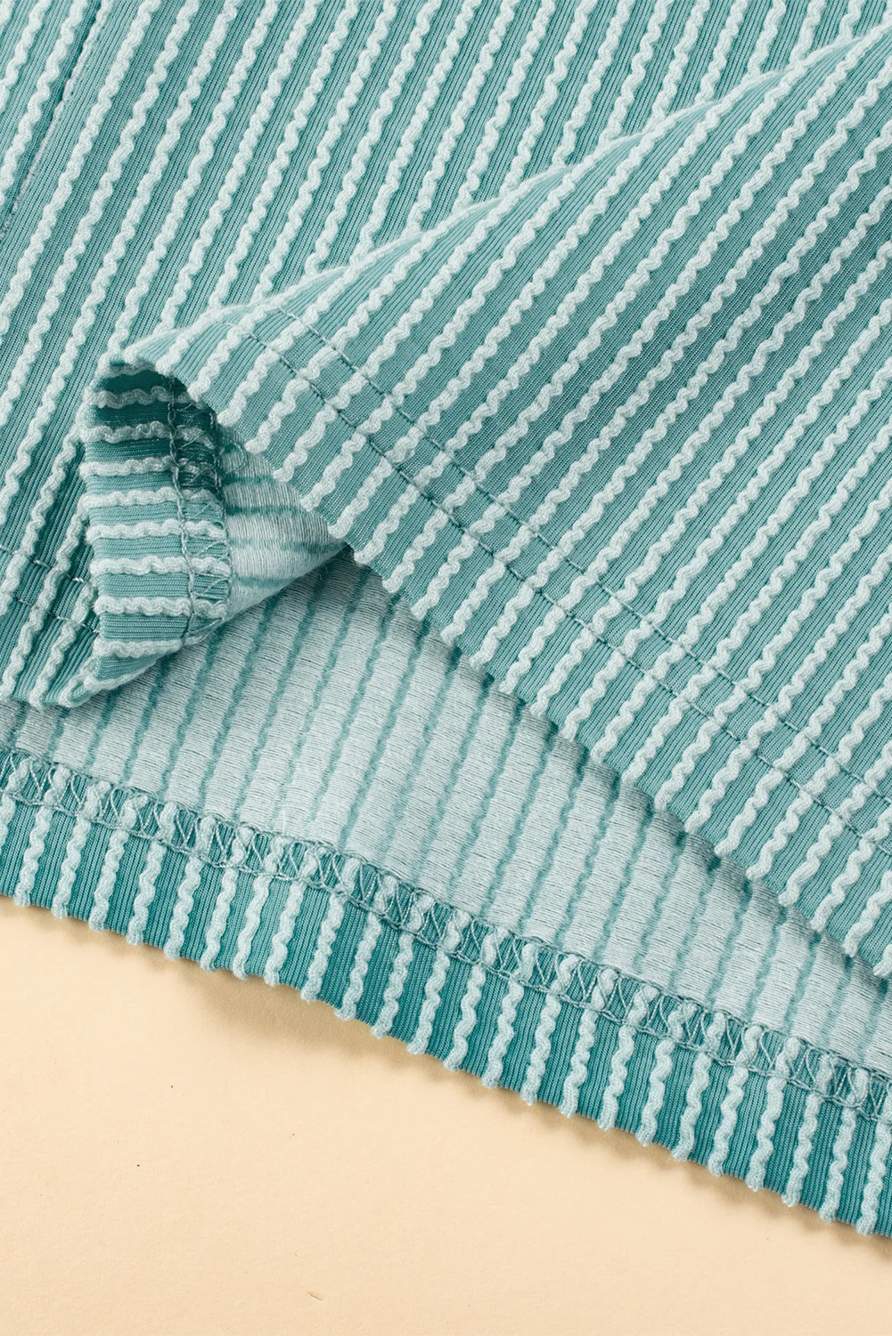 Textured Ruffled Flutter Sleeve Mini Dress