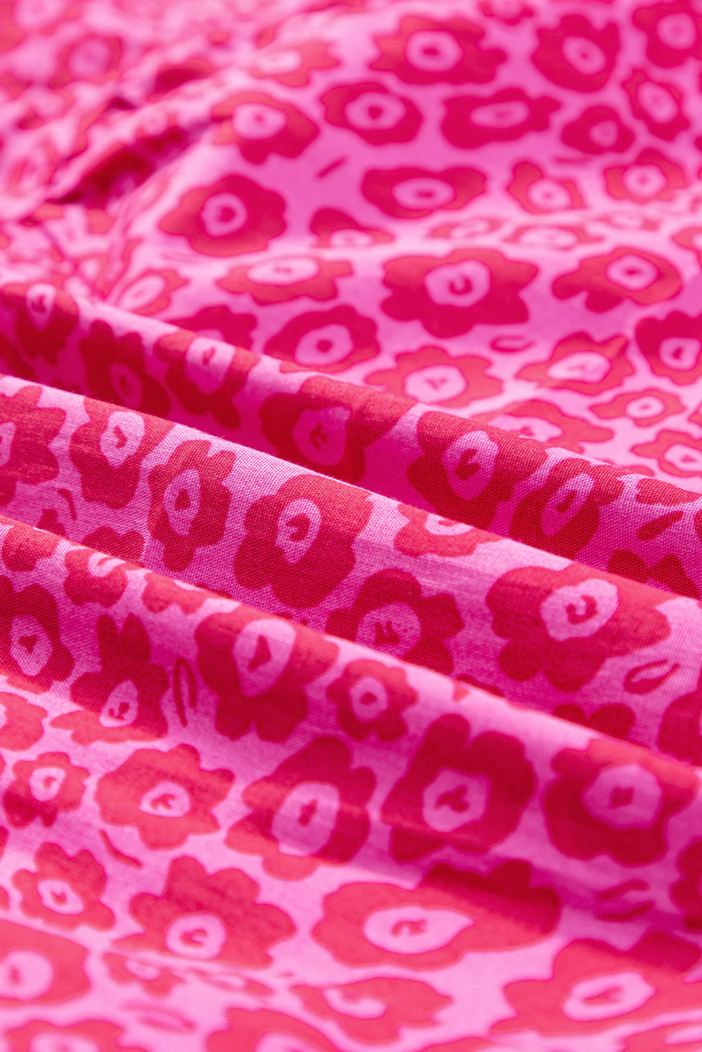 Flower Mock Neck Puff Sleeve Tiered Maxi Dress