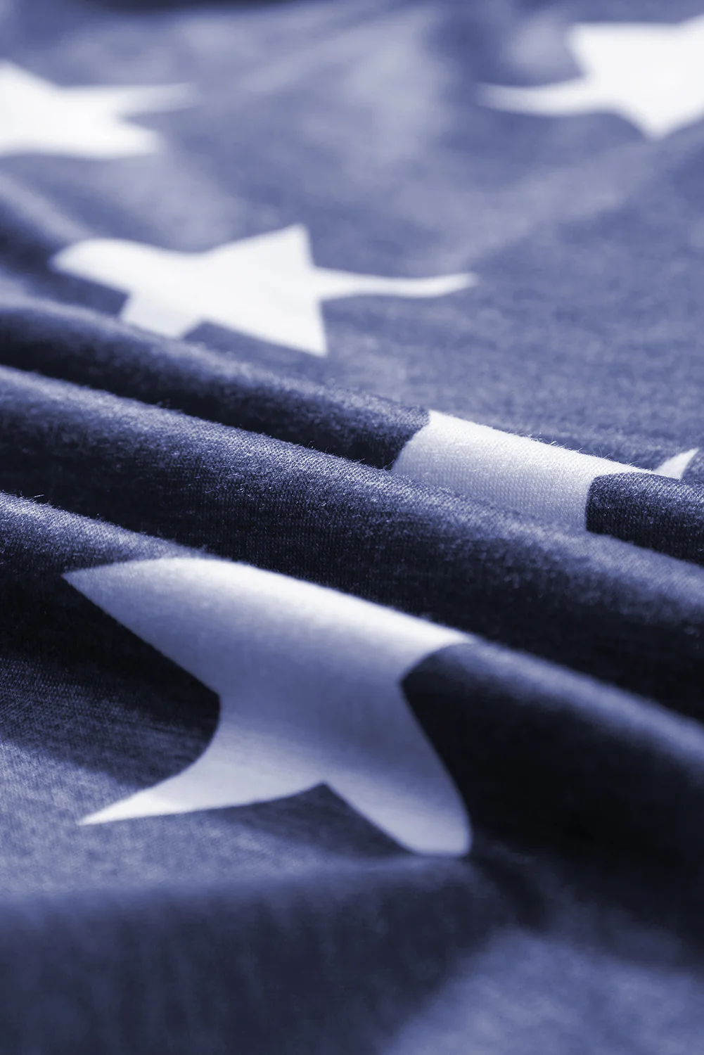 Stars and Stripes Print Drawstring Hooded T Shirt