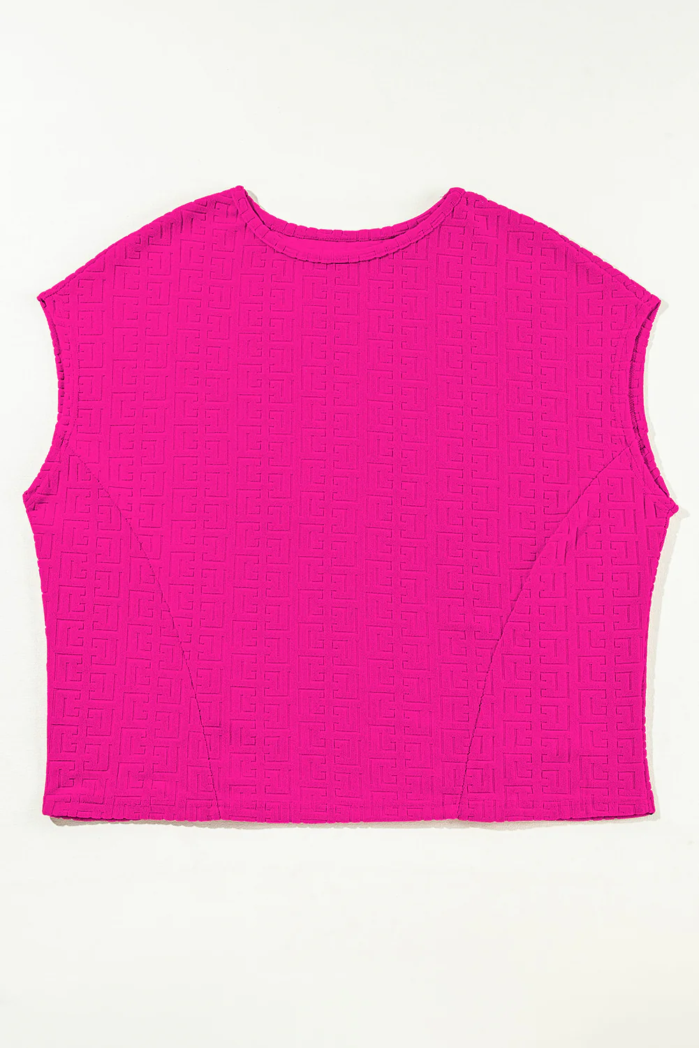 Textured Round Neck T Shirt