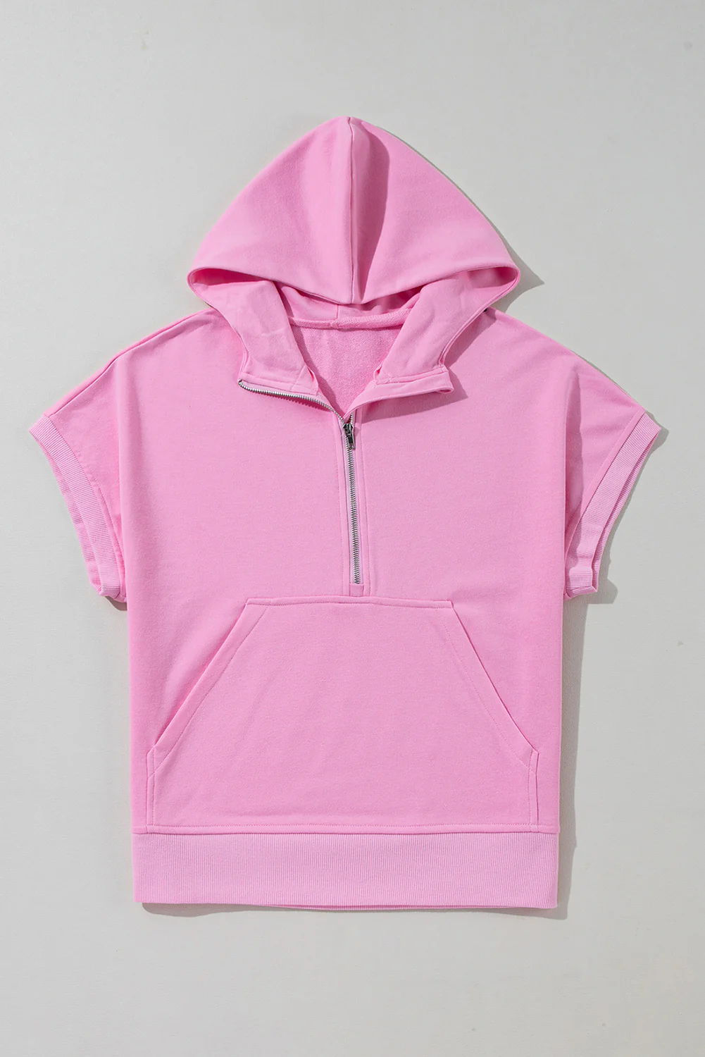 Half Zipper Kangaroo Pocket Hoodie
