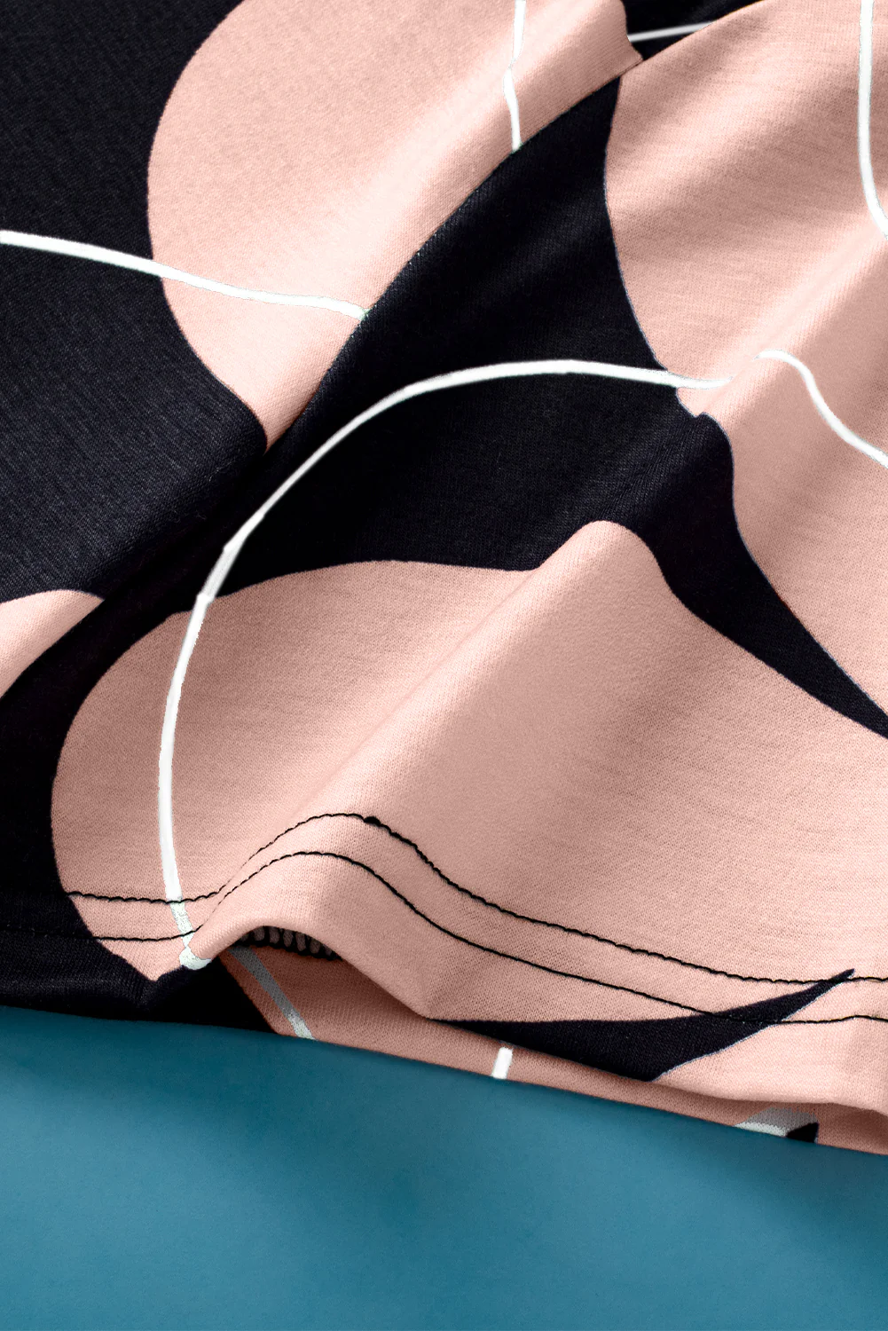 Summer Flower Print Casual Round Neck T Shirt