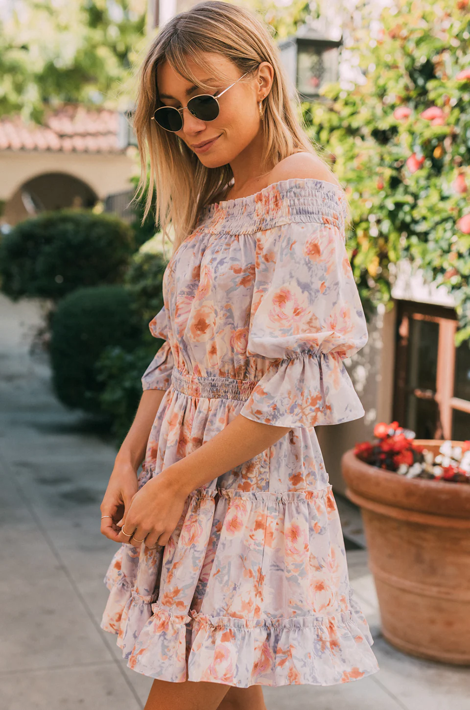 Lotus Puff Sleeve Dress