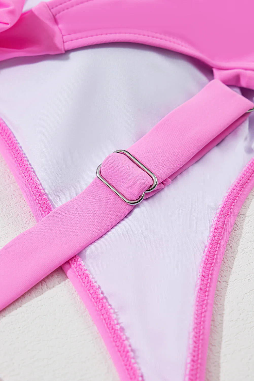 Crisscross Straps Tie Back Flared One Piece Swimsuit