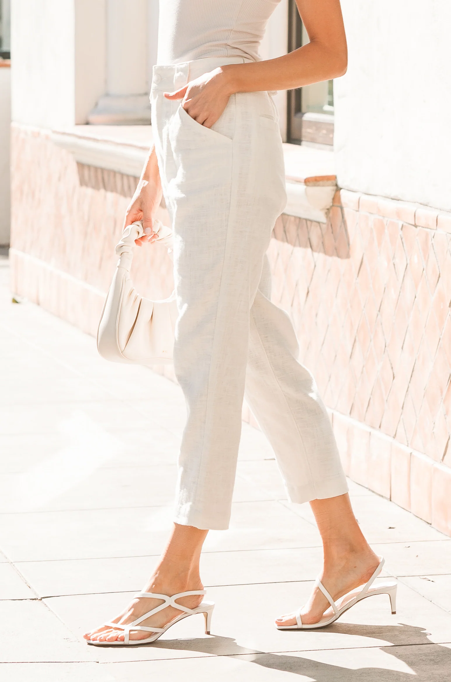 The Montauk Linen Patch Pocket Boyfriend Pant