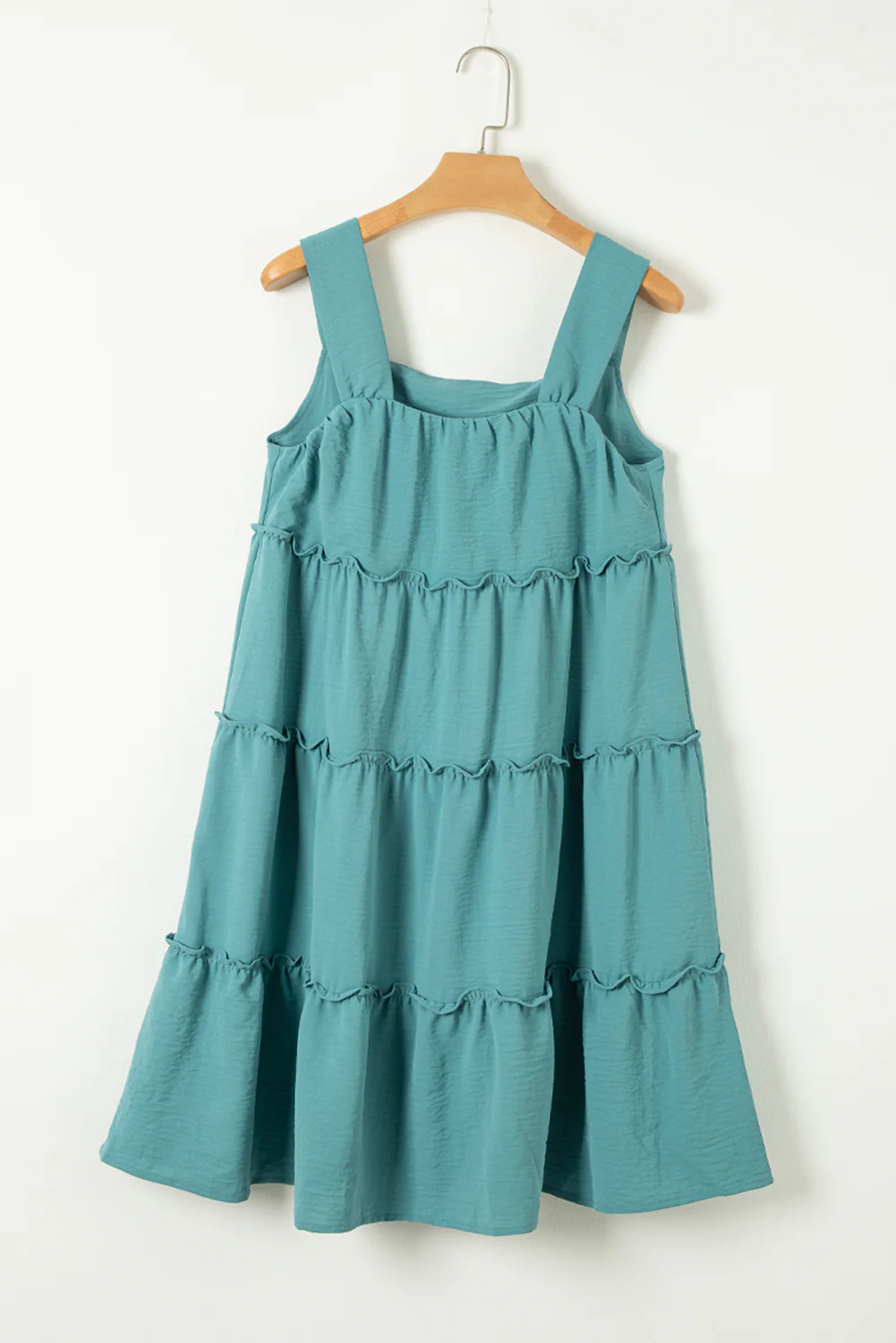 Frilled Tiered Sleeveless Flowy Dress
