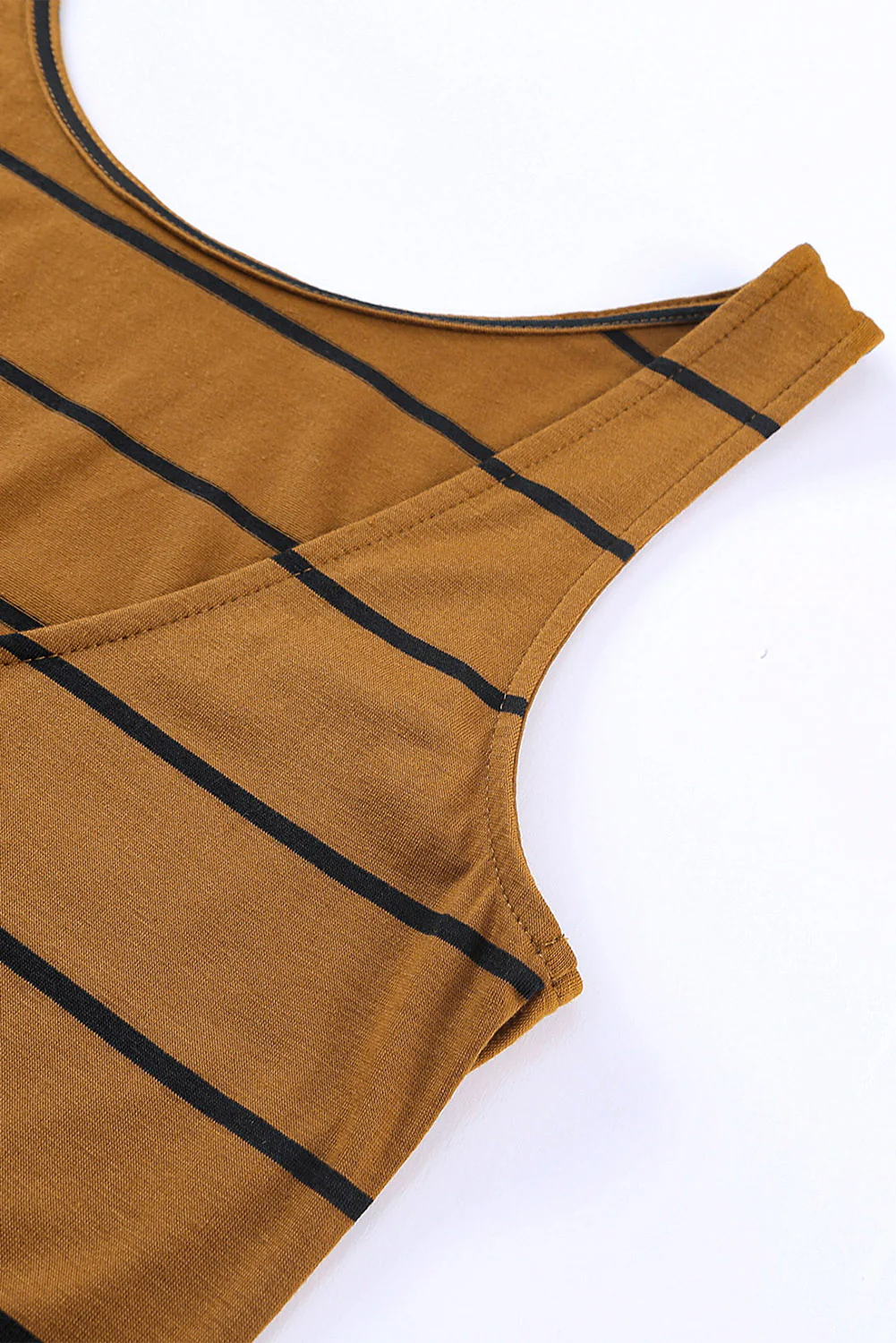 Stripe Print Open Back Sleeveless Maxi Dress with Slits