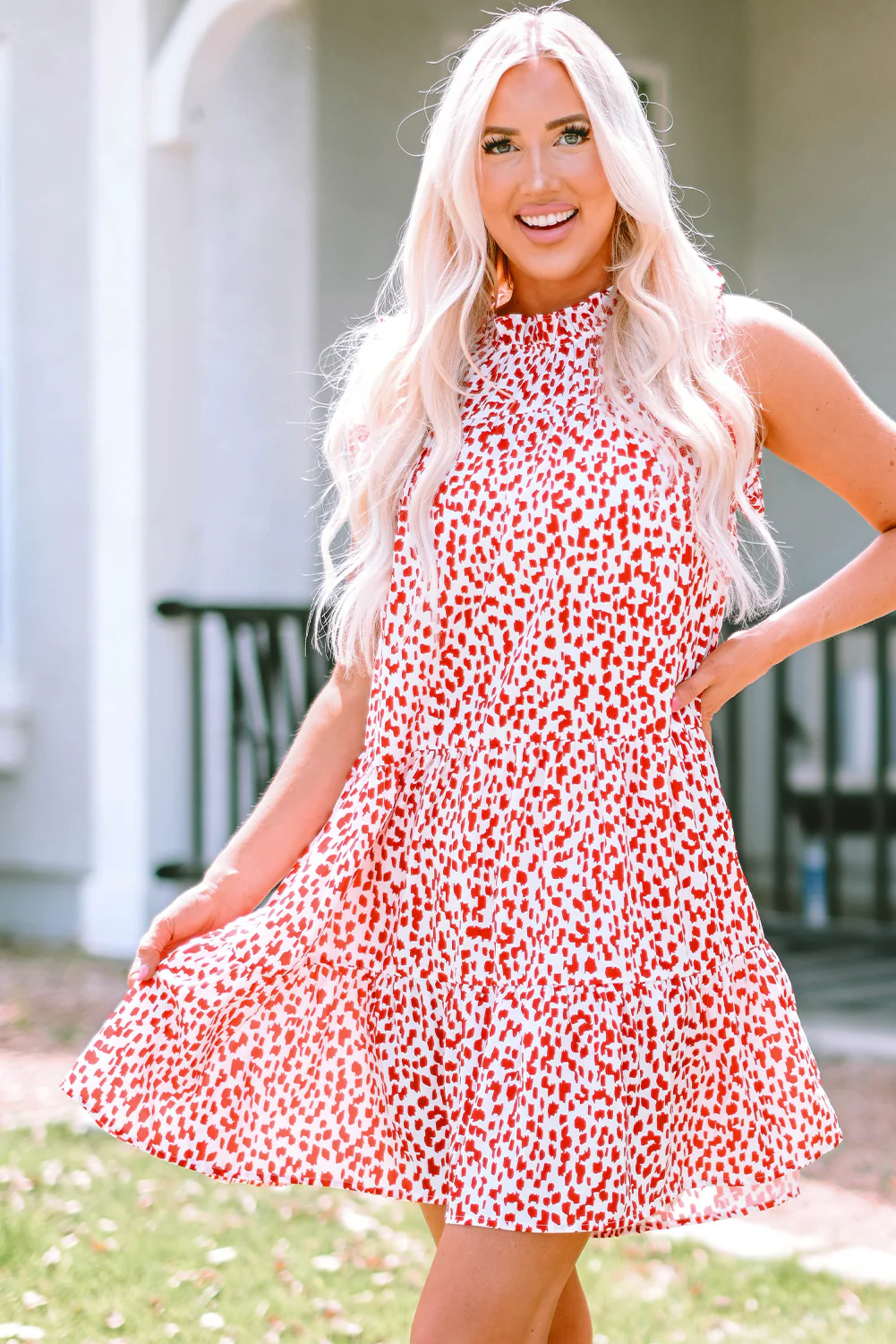 Ruffled Tiered Sleeveless Mini Dress