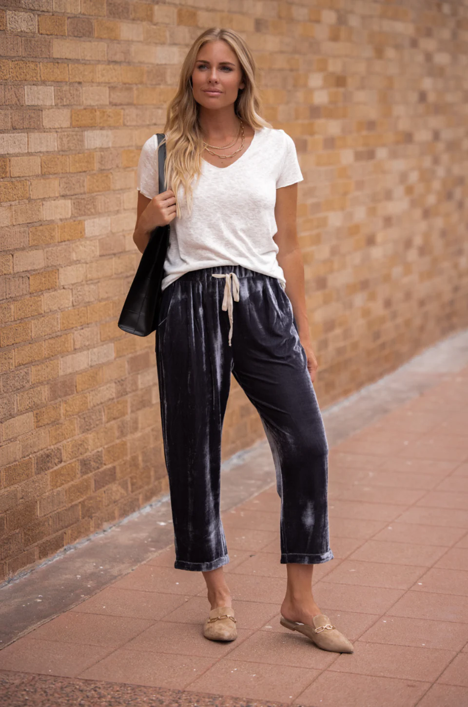 Elastic Waist Breathable Pants Velvet