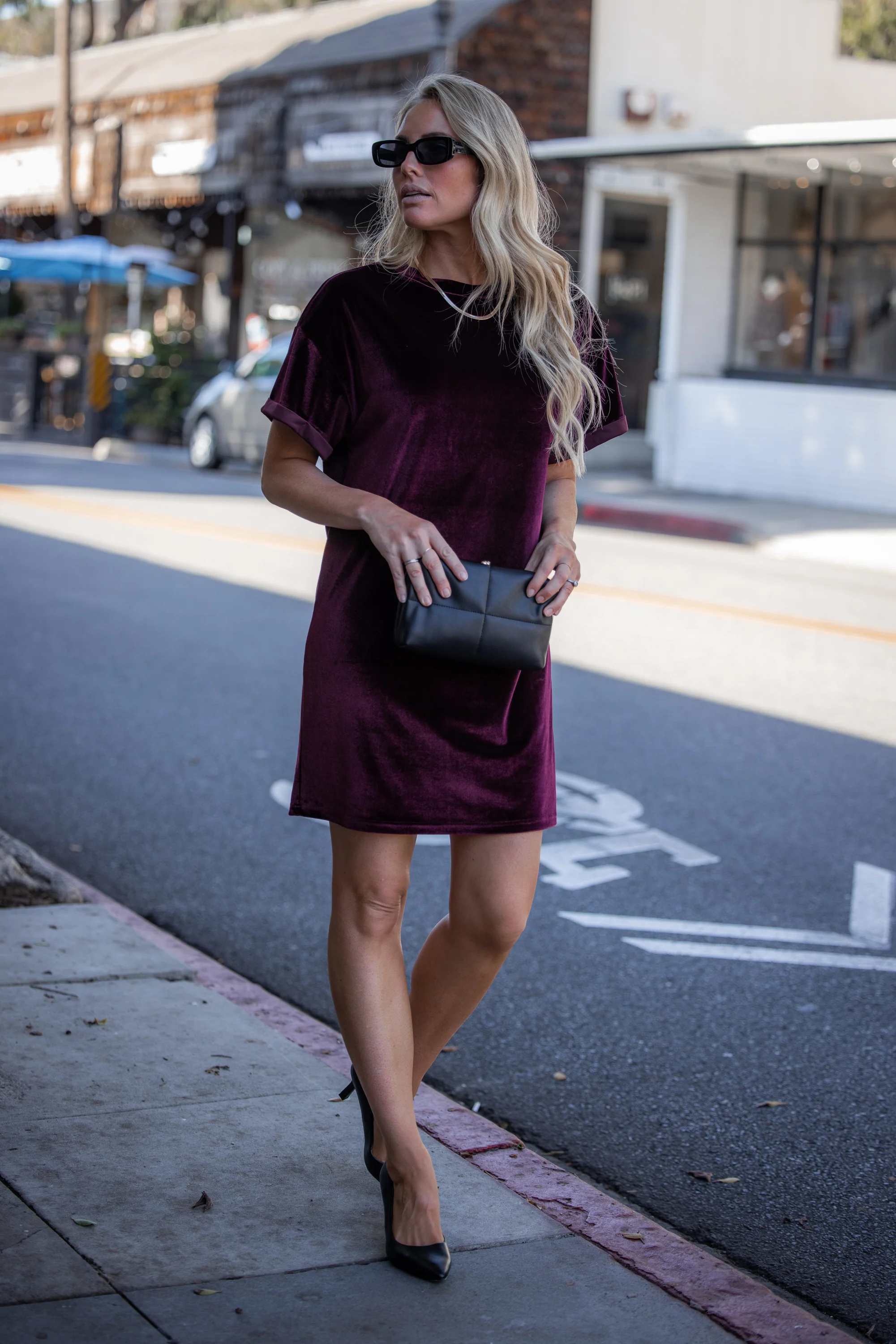 Velvet Shirt Dress