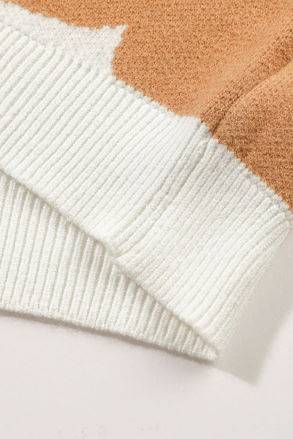 Big Flower Pattern Drop Shoulder Sweater