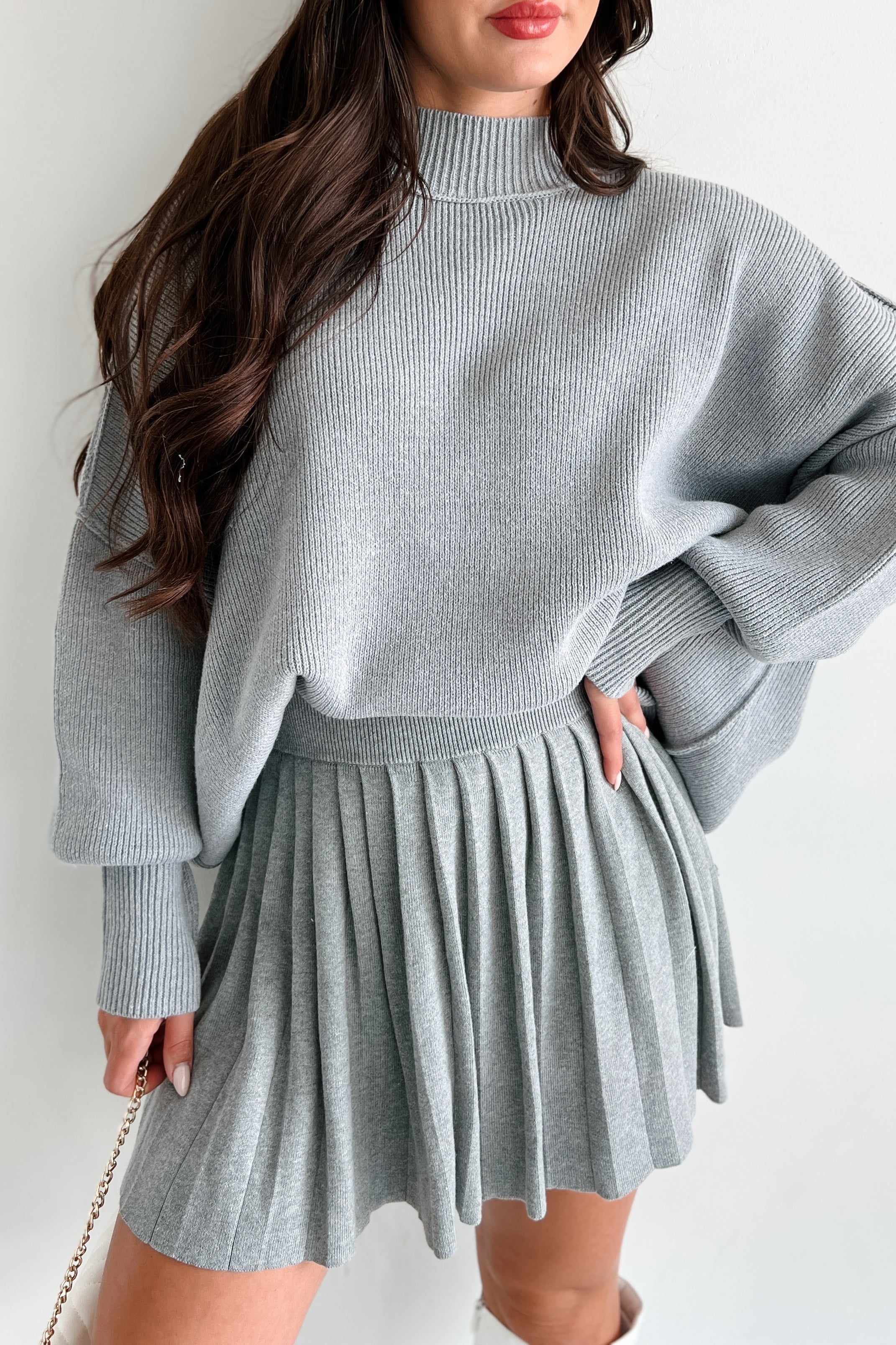Auden Oversized Zenana Sweater (Heather Grey)