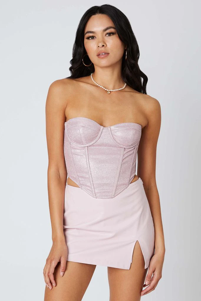 Shimmer Corset Top - Pink