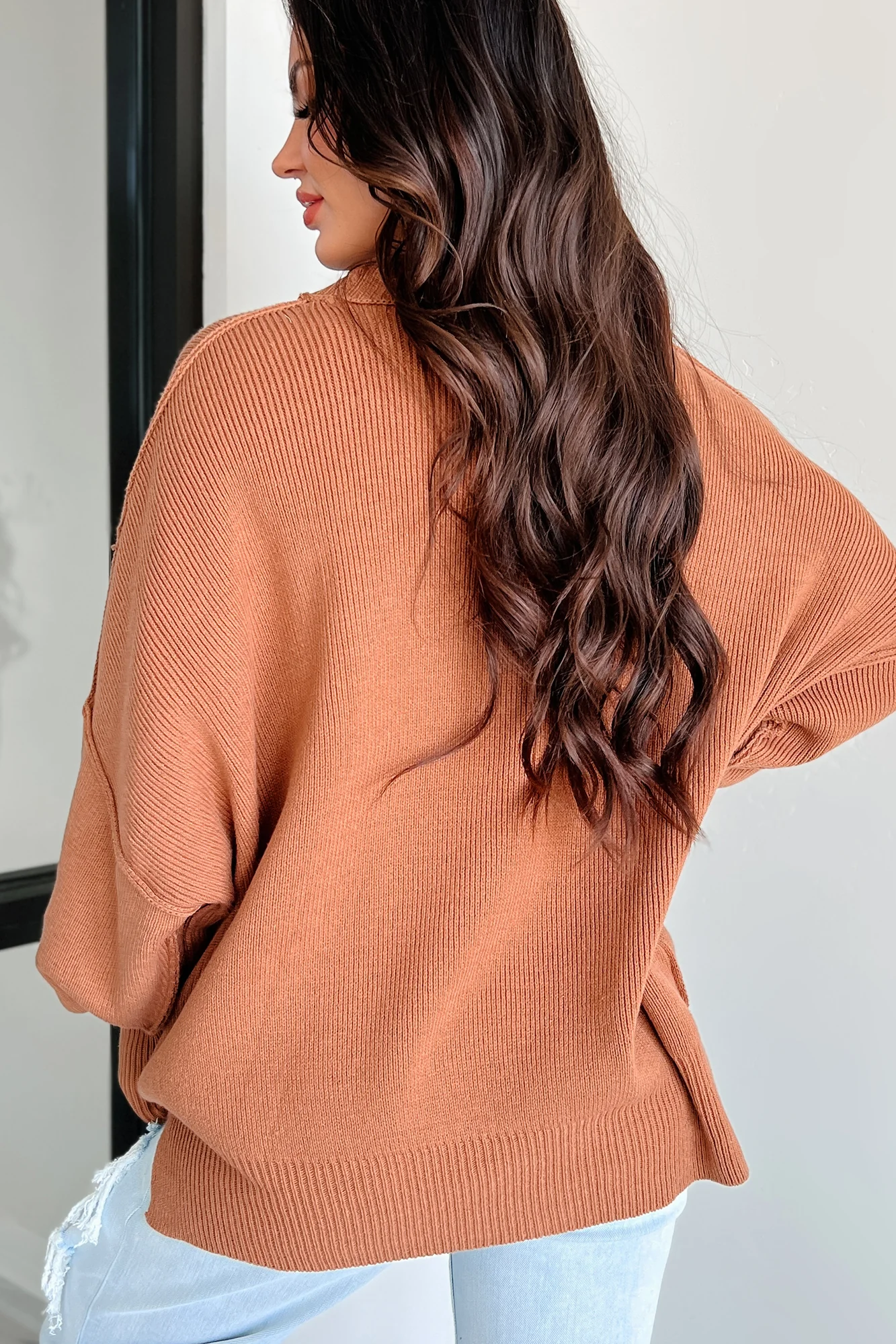 Auden Oversized Zenana Sweater (Deep Camel)