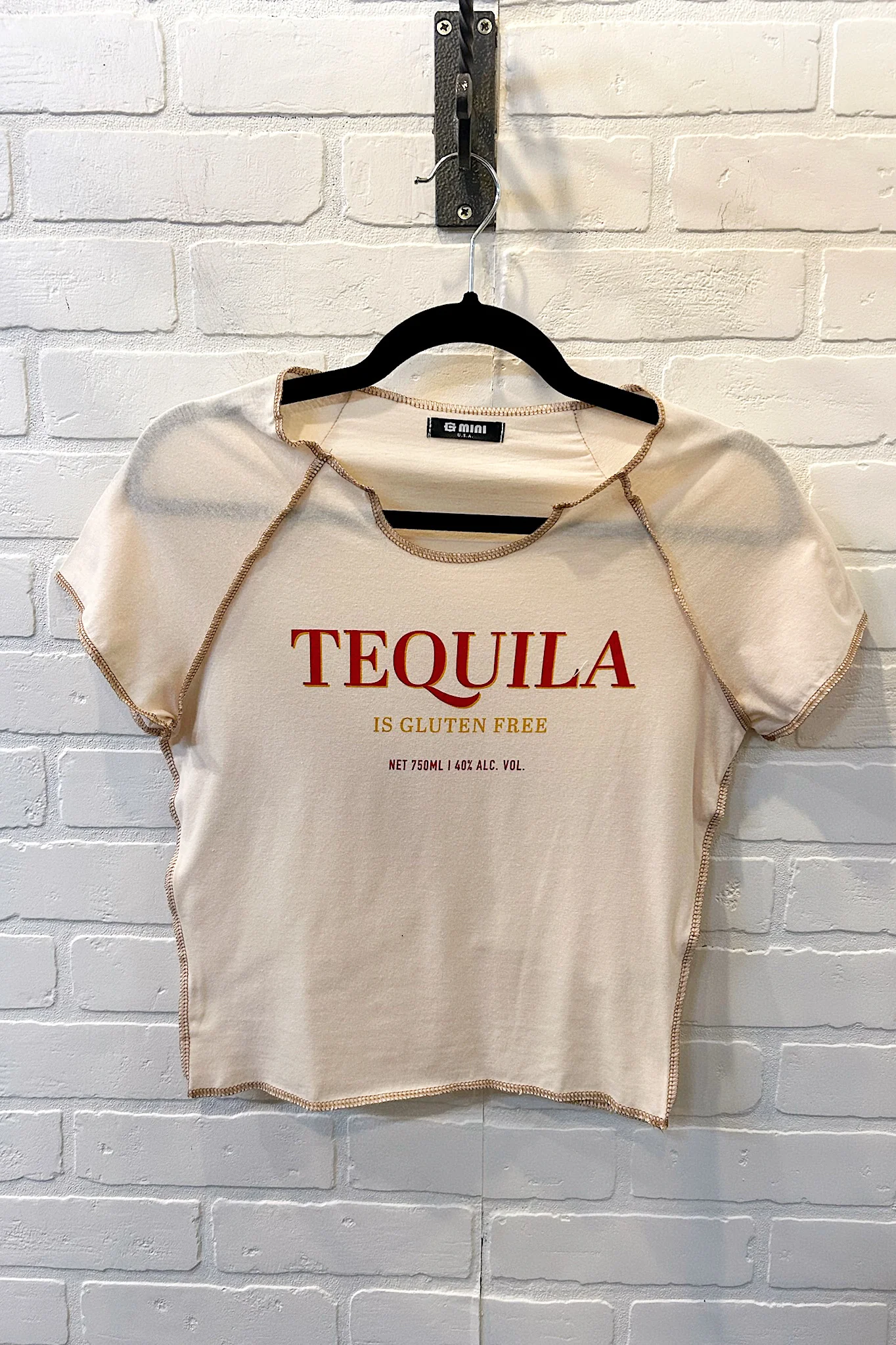 Tequila Is Gluten Free Baby Tee-White