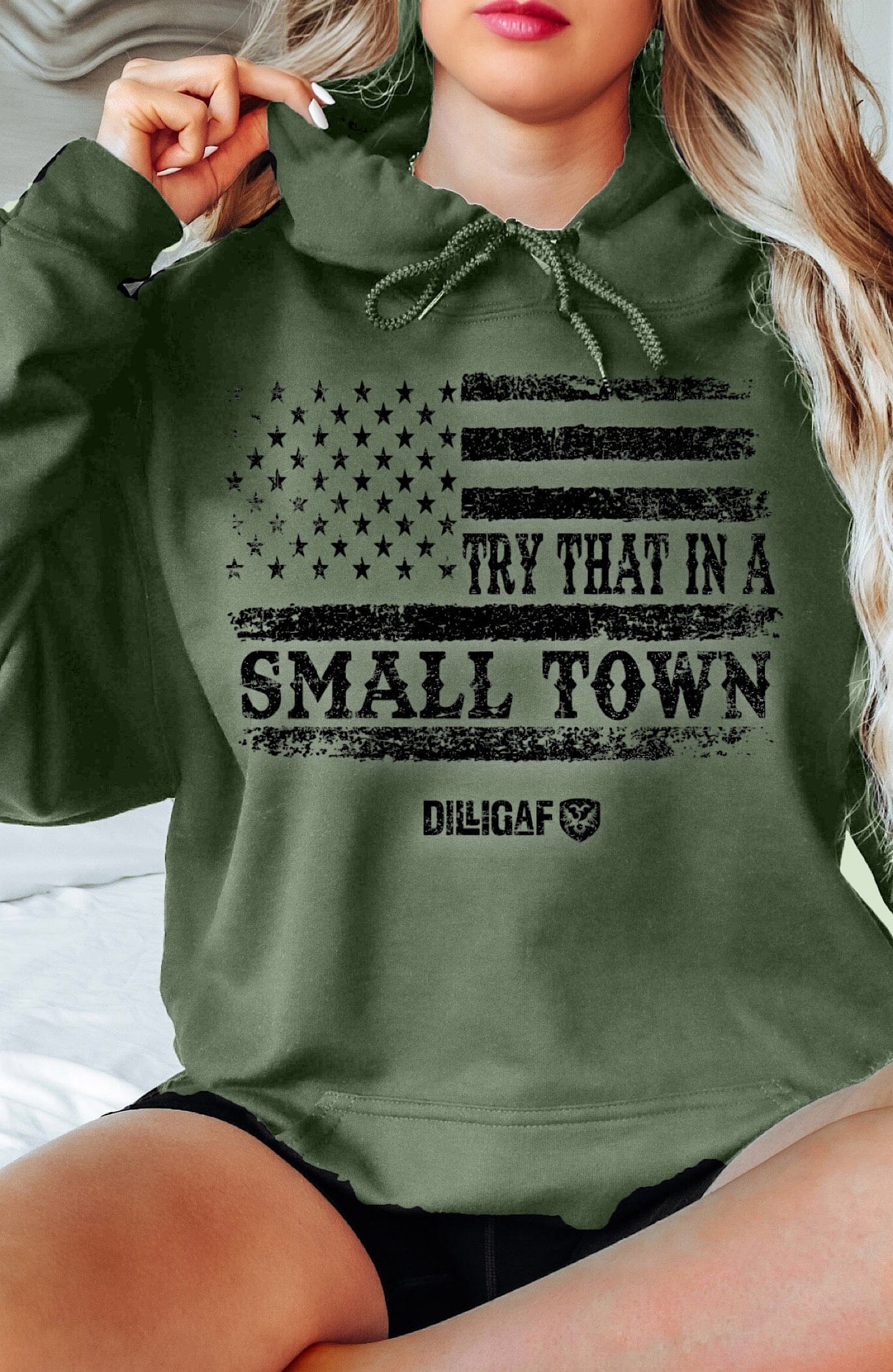 Try That In A Small Town Flag Hoody
