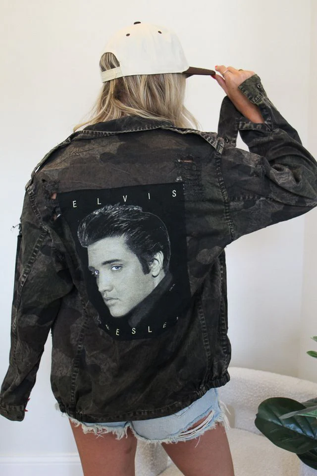 Elvis Acid Wash Camo Jacket