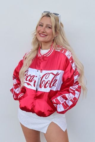 Team Coca Cola Bomber Jacket - Red, Black & White