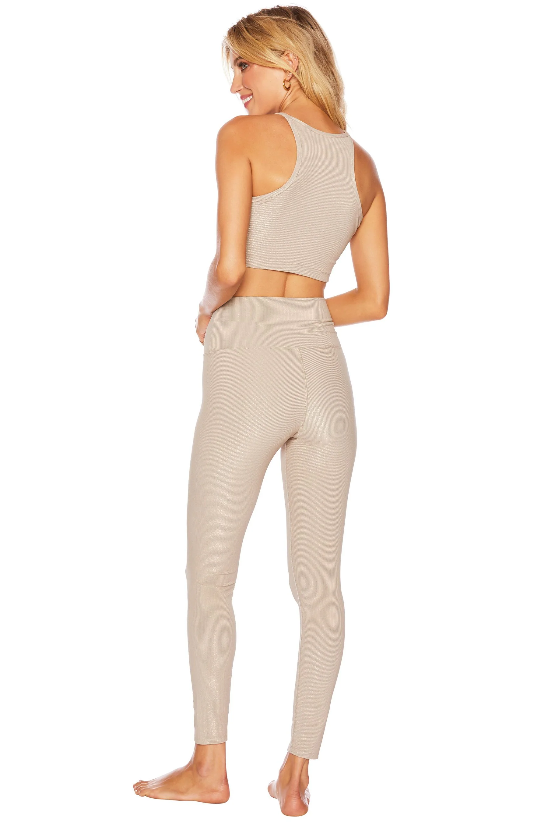 Beach Riot Glitter Anna Legging - Taupe