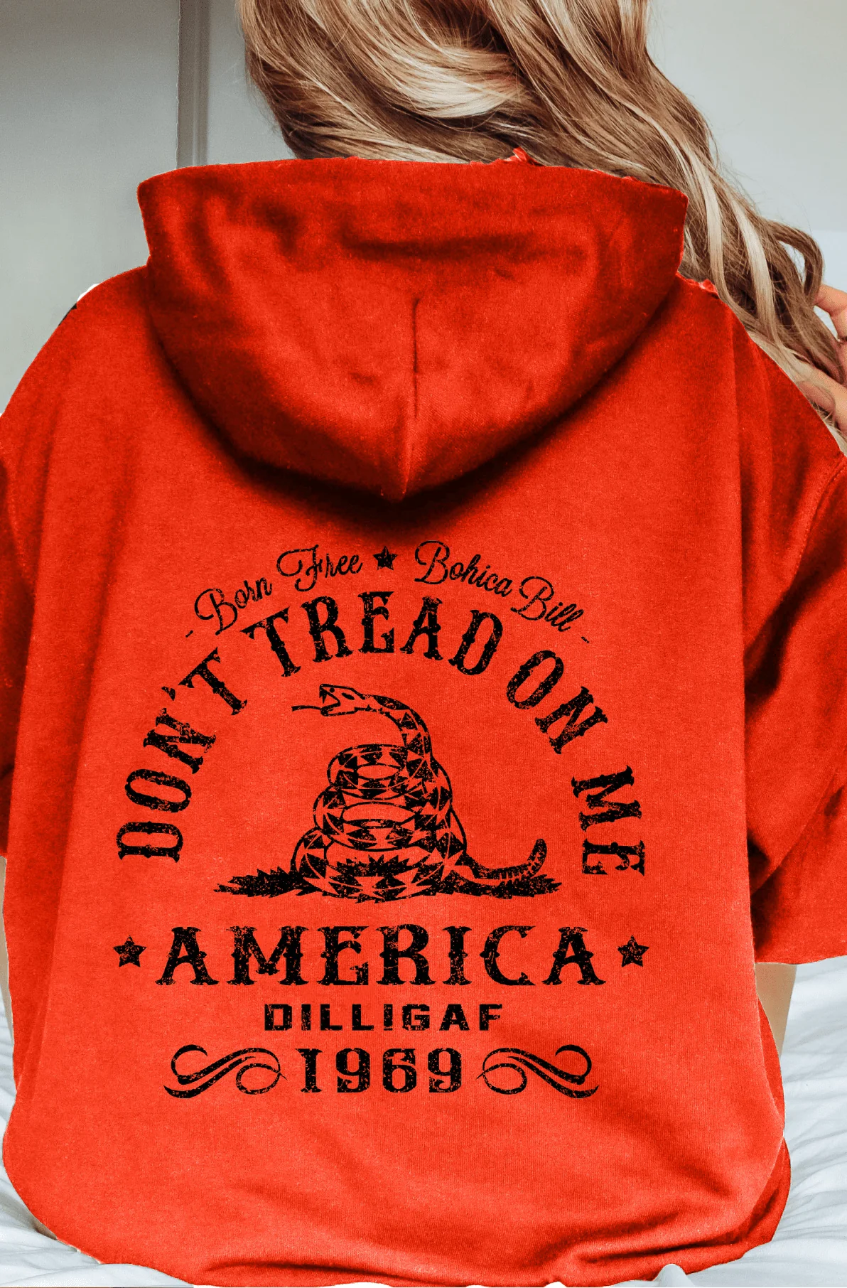 Ladies Don't Tread on Me Pullover Hoodie