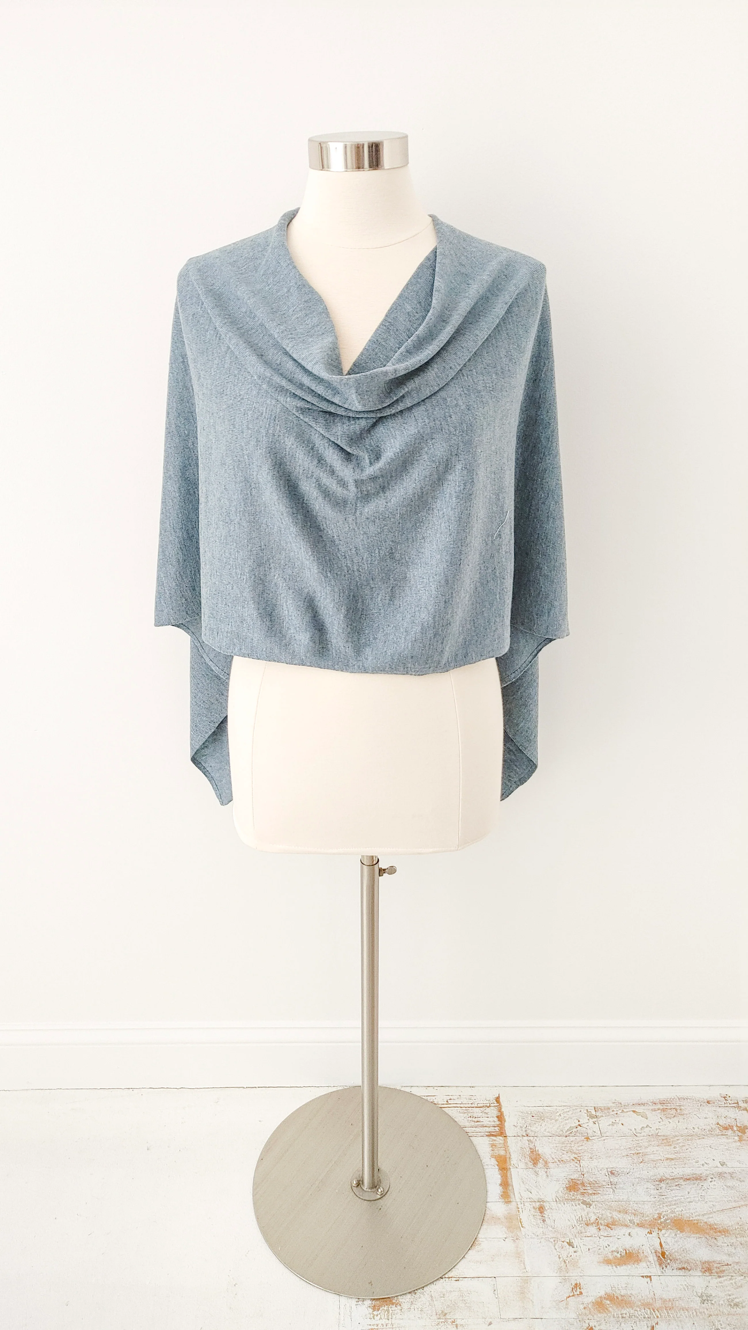 Lightweight Wool Blend Poncho
