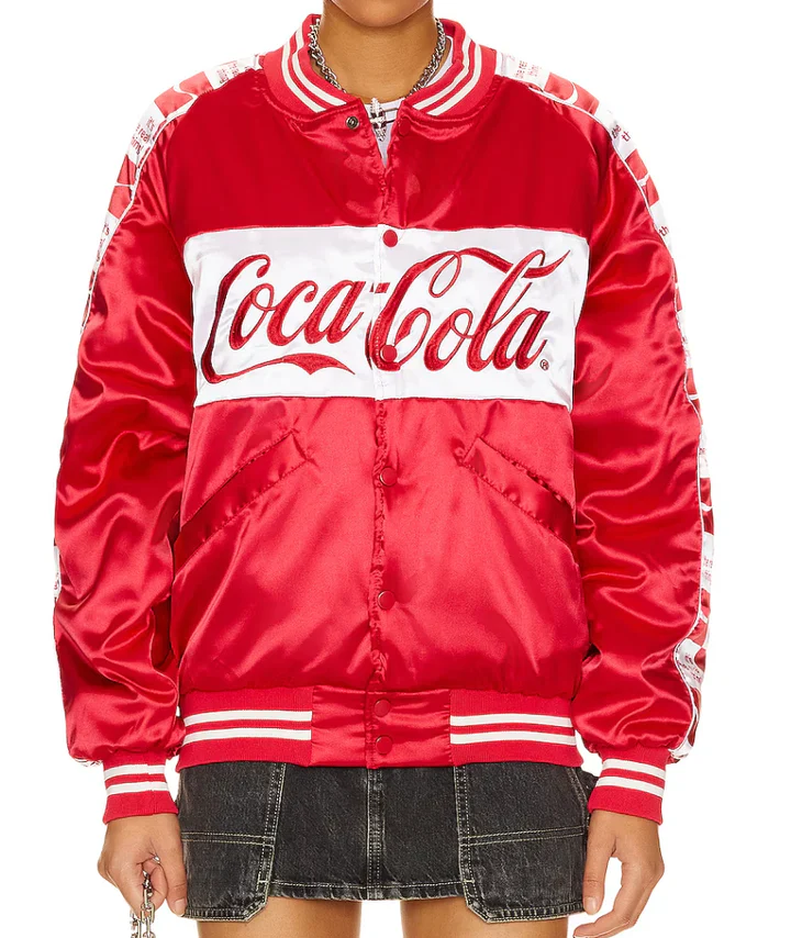 Team Coca Cola Bomber Jacket - Red, Black & White