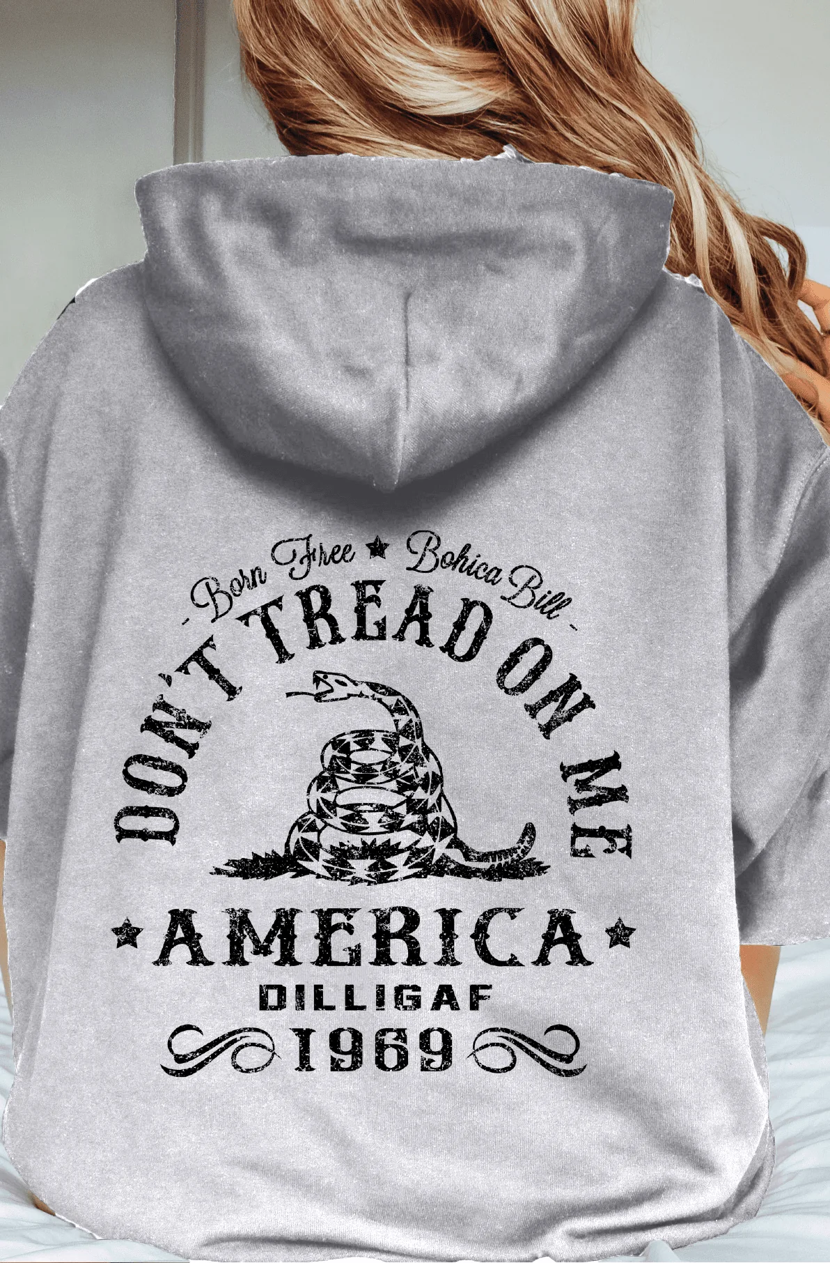 Ladies Don't Tread on Me Pullover Hoodie