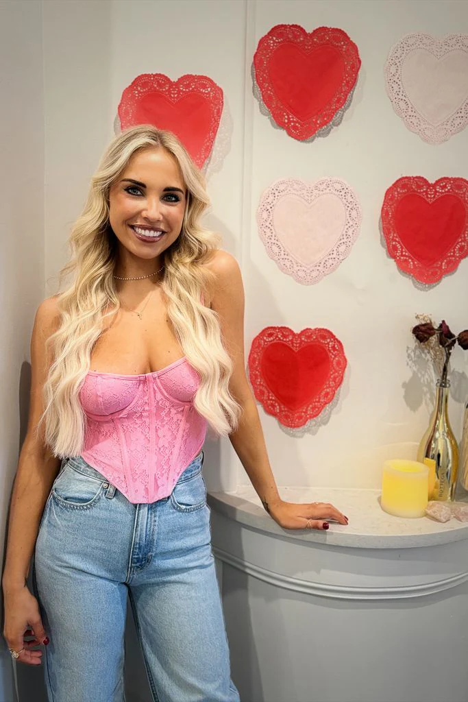 Amore Lace Bustier Top - Blush