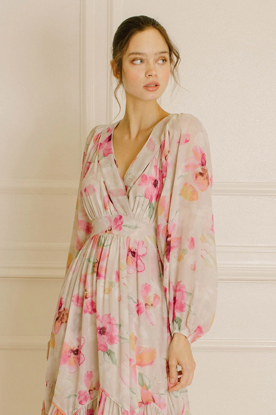 Amelia Long Sleeve Floral Dress