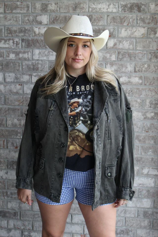 Hank Williams Jr. Acid Wash Camo Jacket