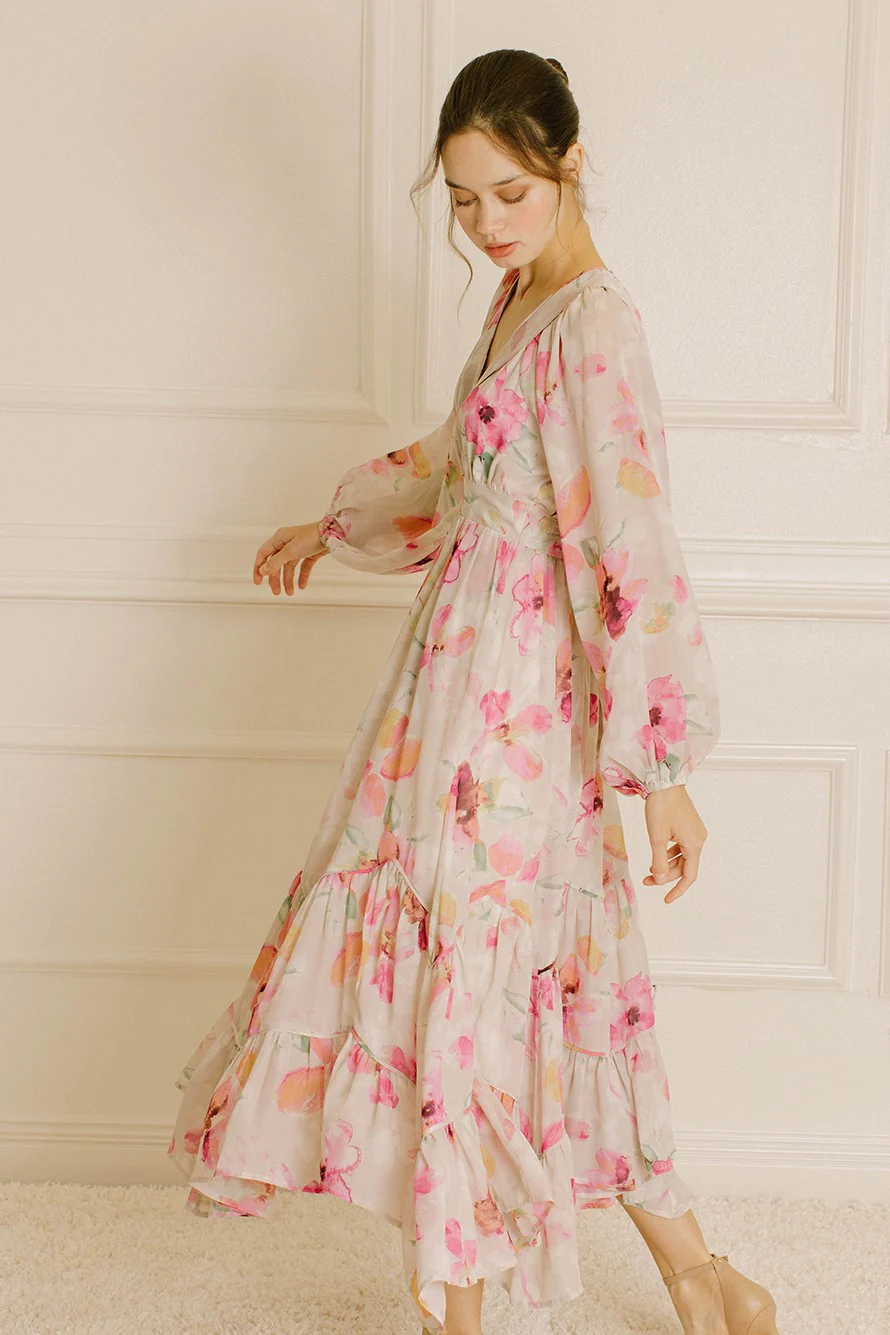 Amelia Long Sleeve Floral Dress