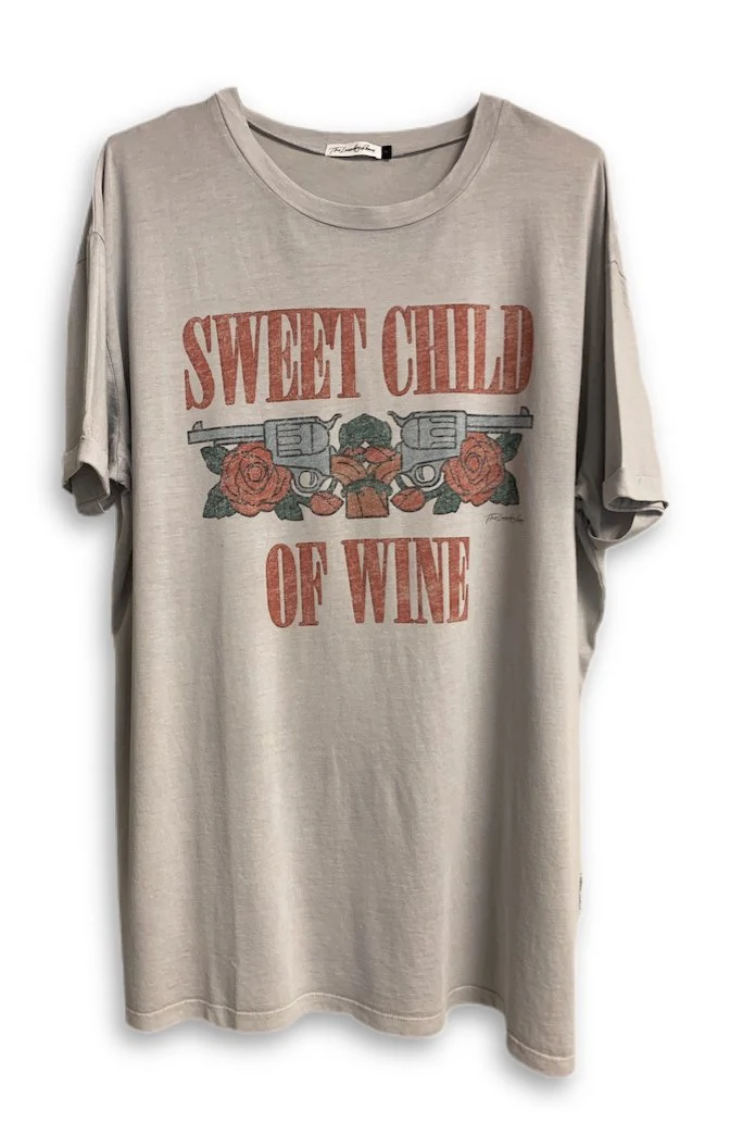 Sweet Child Of Wine Oversized Tee