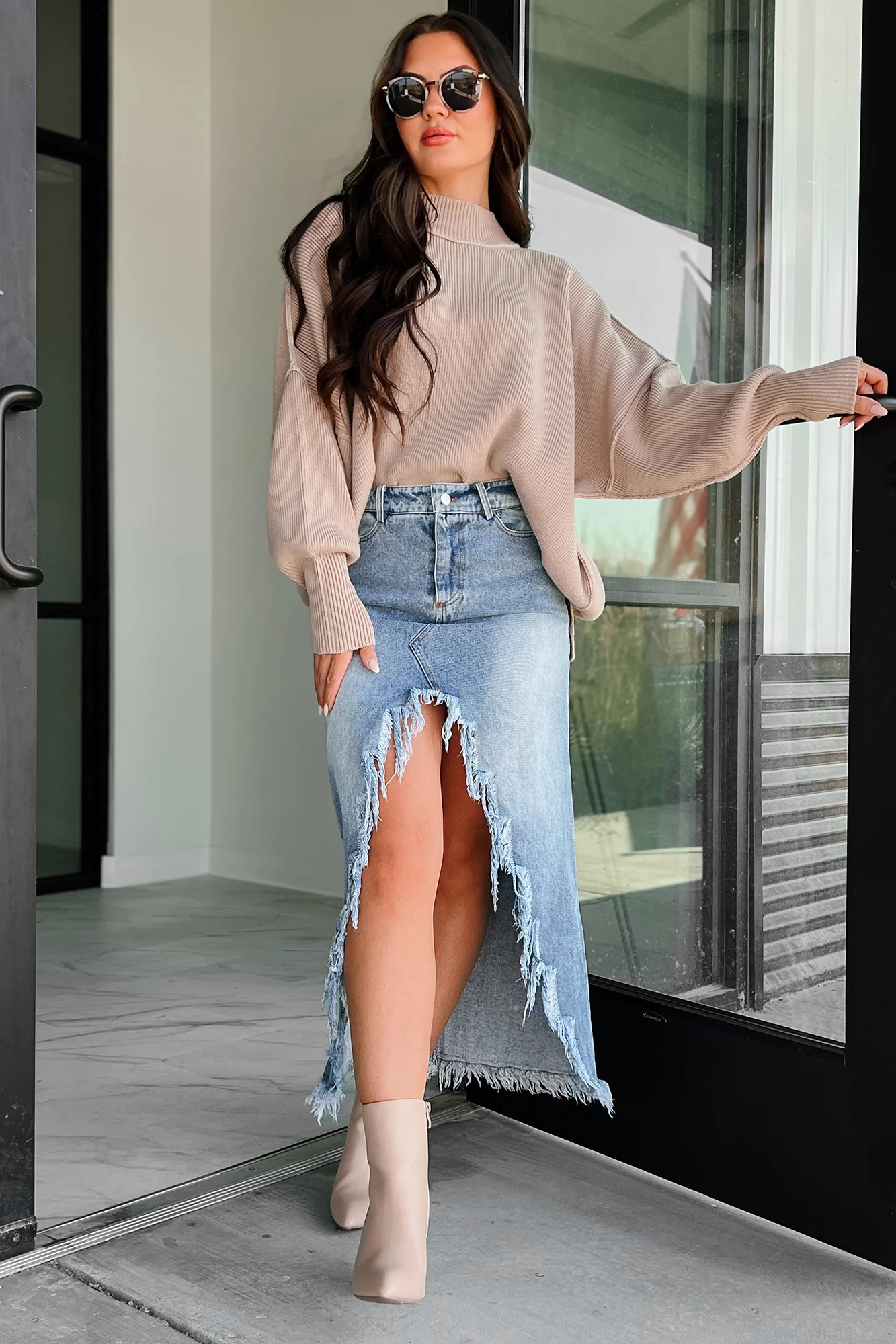 Auden Oversized Zenana Sweater (Ash Mocha)