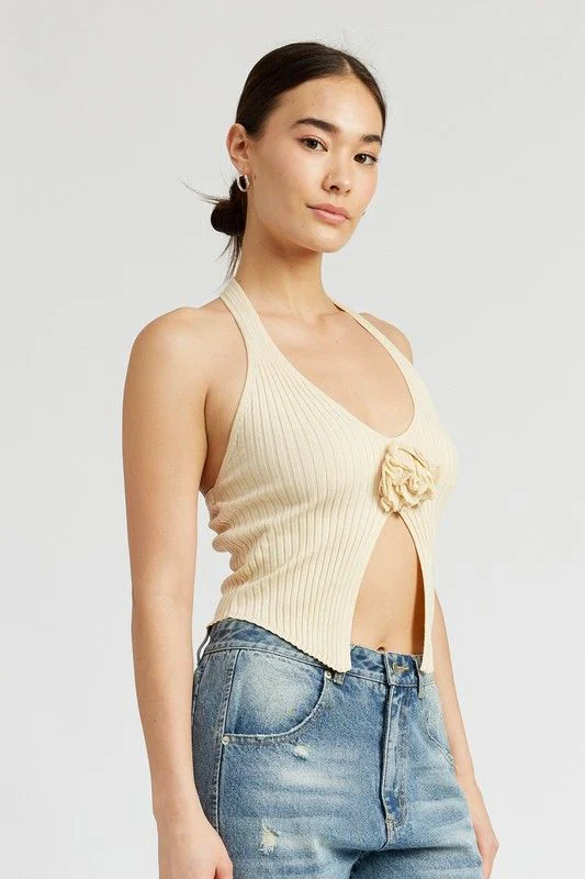 Rosette Halter Top