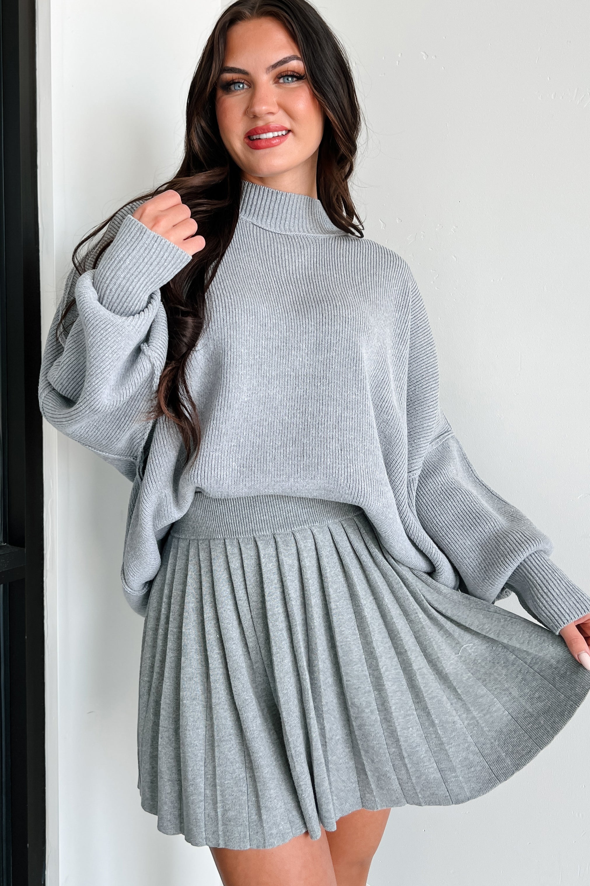 Auden Oversized Zenana Sweater (Heather Grey)