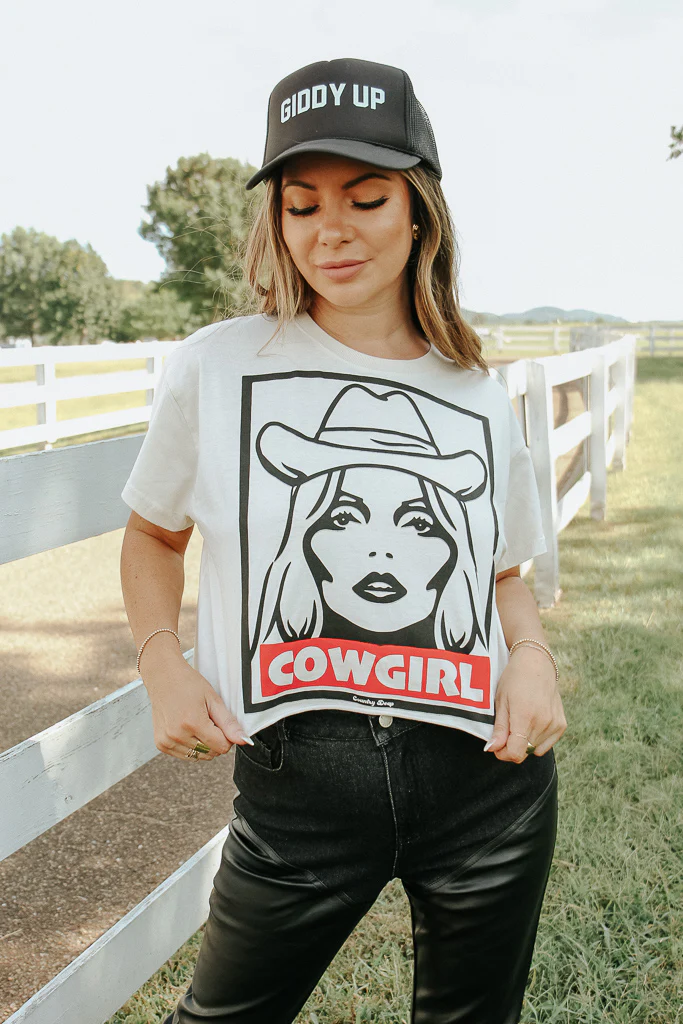 Cowgirl Relaxed Crop Tee