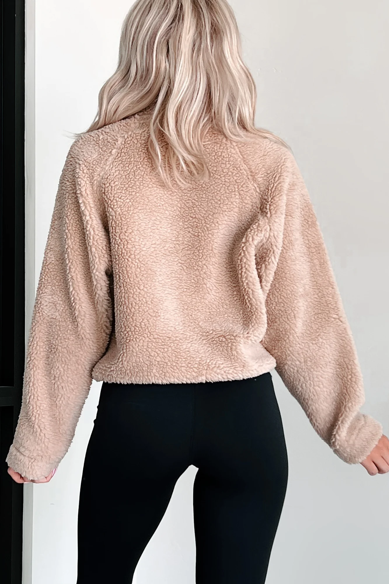 My Cozy Life Sherpa Teddy Pullover (Beige)