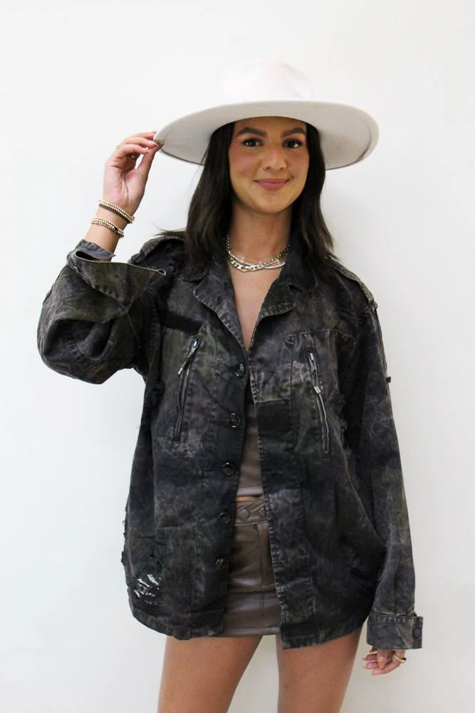 Jimi Hendrix Acid Wash Camo Jacket