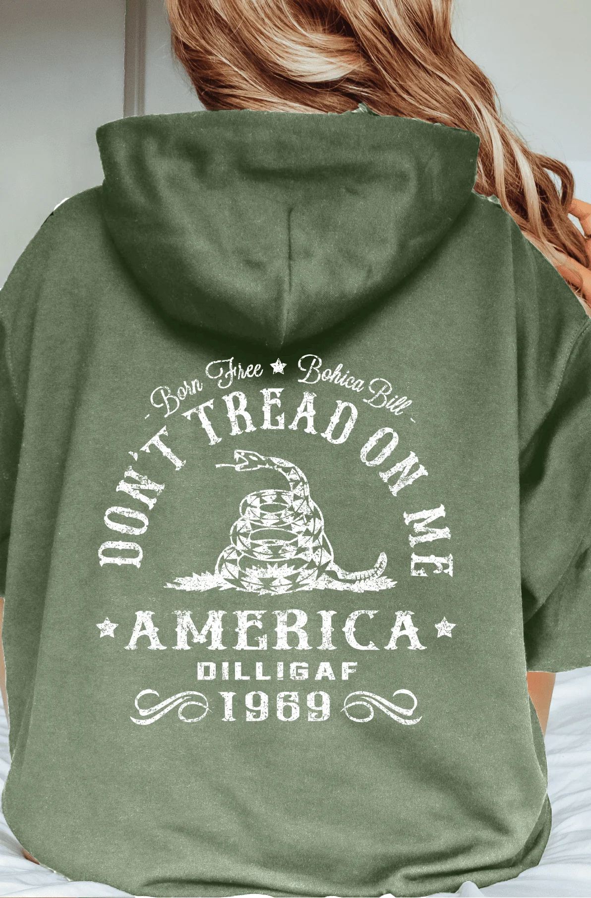 Ladies Don't Tread on Me Pullover Hoodie