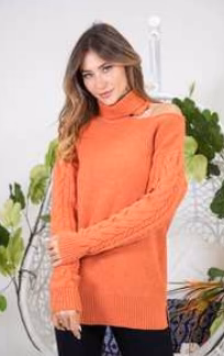 Decision's Yours Cold Shoulder Sweater (Rust)